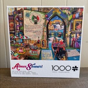 Buffalo Games Aimee Stewart Colorful Venice Gondola 1000-Piece Travel Puzzle